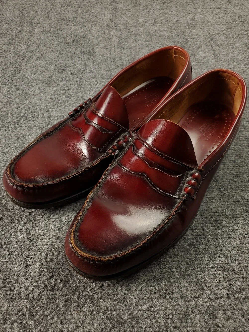 GH Bass Weejuns Penny Loafers Mens 11.5 Oxblood Burgundy Slip On Preppy Leather